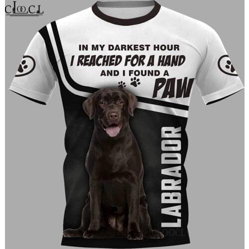HX Newest Popular Labrador Summer Unisex T-Shirt Men Streetwear 3D Print Harajuku Short Sleeve Casual Pullover Drop Shipping