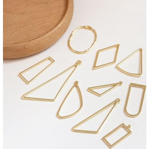 10pcs DIY Irregular Pendants Handmade Hollow Pendant Charms for DIY Necklace Earrings Jewelry Making Findings