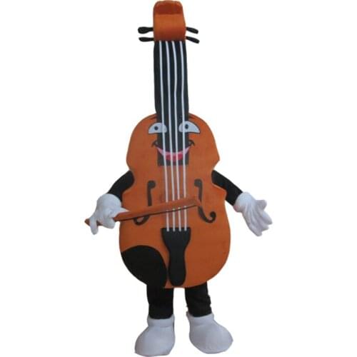 Custom Musical Instruments Violin Mascot Costume Adult Size Costume With Fan Inside Head For Advertising Carnival Music Festival