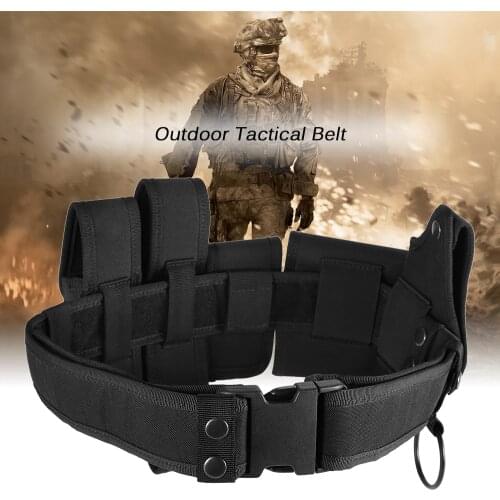 Outdoor Hunting Tactical Belt Law Enforcement Modular Equipment Police Security Military Duty Utility Belt Pouches Holster Gear