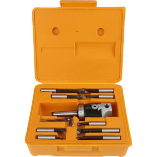 With 9pcs 12mm Boring Bars Boring Bar Set Boring Bars Boring MT2 -M10 Boring Milling Machine Accessories Durable for the Milling