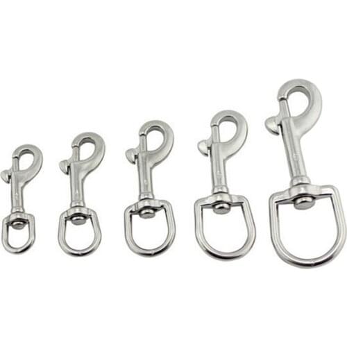 316 Stainless Steel Swivel Eye Snaps Spring Hooks For Scuba Tech Diving