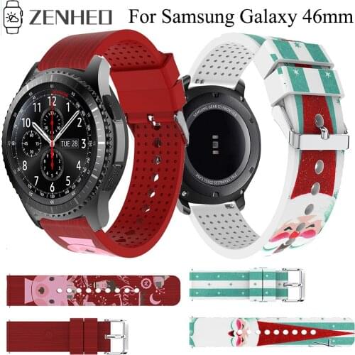 Silicone Wristband Strap For Samsung Gear S3 Adjustable Replacement Watchband For Samsung Galaxy 46mm Watch Band