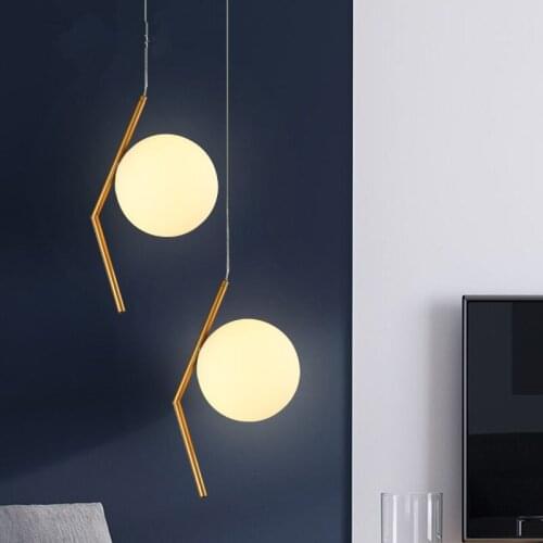 Modern Minimalist Pendant Light Lamp Nordic Ceiling Clothing Decoration glass ball Lamp for Living Room Bedroom Dining Room