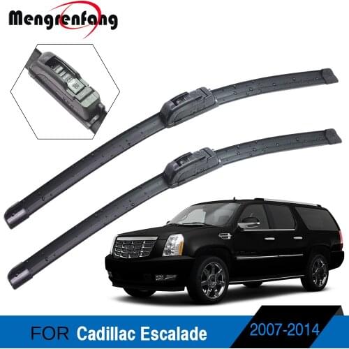 For Cadillac Escalade 2007-2014 Car Front Windscreen Wiper Blades Soft Rubber Wiper J Hook & Pinch Tab Arms Accessories