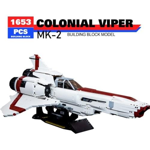 MOC Space Wars MK-2 Colonial Viper Space Fighter Building Block Model Assembled Spaceship Childrens Building Block Toys Gifts