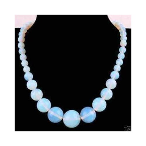 U8224 HU544 Hot sale Free Shipping>>wholesale natural Opal Round jewe Beads Necklace 17"