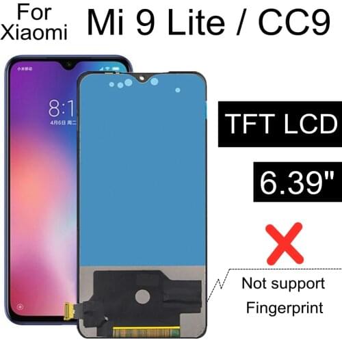 TFT LCD FOR XIAOMI Mi cc9 / MI 9 LITE LCD Display Touch Screen Digitizer Assembly Replacement FOR XIAOMI MI9 LITE M1904F3BG LCD