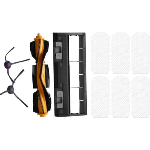 1 Set Robot Vacuum Cleaner Side Brushes Main Brush Cover & 60 Pcs Disposable Mop Cloth Rags