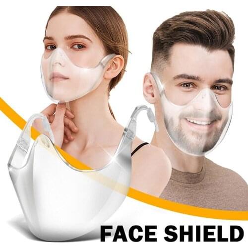 1Pc Masque Máscara 2020 Durable Mask Face Shield Combine Plastic Reusable Clear Face Mask Bandage Fast Delivery Protective Masks
