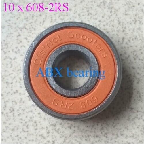 10pcs/lot high quality Skate board bearing 608-2RS 608RS 608 8x22x7mm skateboard bearing