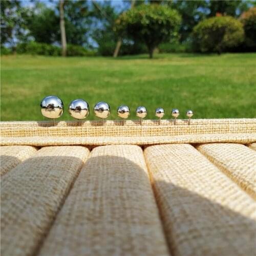 100 Pieces/lot Silver Metal Color Stud Earring Jewelry Accessories 4 5 6 7 8 10 12 14mm DIY Wholesale Findings & Components