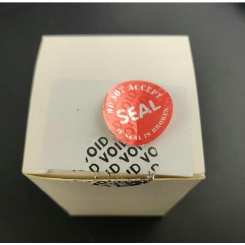 1200PCS High Quality Tamper Proof Sealing Sticker Warranty Void Label For Sealing Box 25mm 1 inch Red