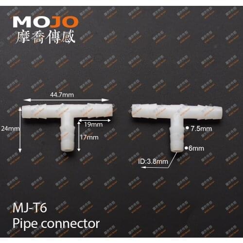 2020 MJ-T6(1000pcs/Lots) G1/4" Tee pipe connectors 6mm three way hose joint PP pipe fitting