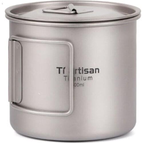 300ml Titanium Water Cup Home Drinkware Tea Coffee Mug Bacteriostatic Drinkware With Lid Fold Handle Ta8302