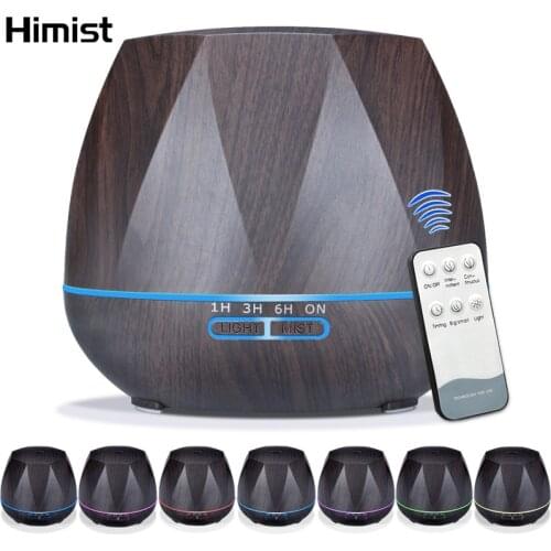 550ML Air Humidifier Aromatherapy Diffuser Ultrasonic Cool Mist Aroma Humidifier LED Light for Home Spa Essential Oil Diffuser