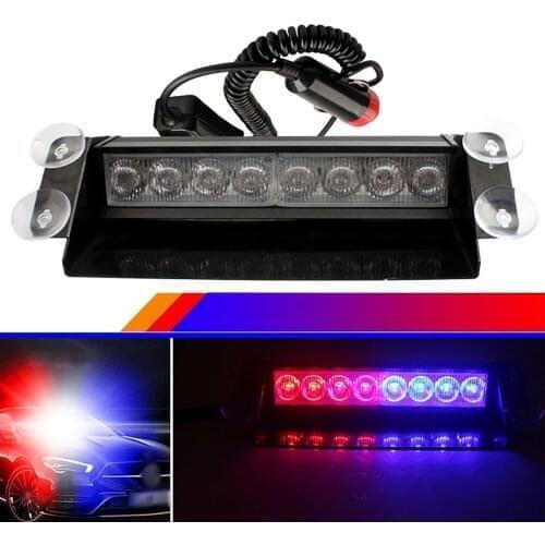 12V Car Truck Emergency Strobe Warning Light Car LED Flash Lamp Day Running Light for Car Truck Vehicle