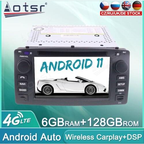 Android 11 128GB Car Radio DVD For Toyota corolla 2001-2006 Audio Multimedia Player GPS Navigation Auto Stereo Head Unit Carplay