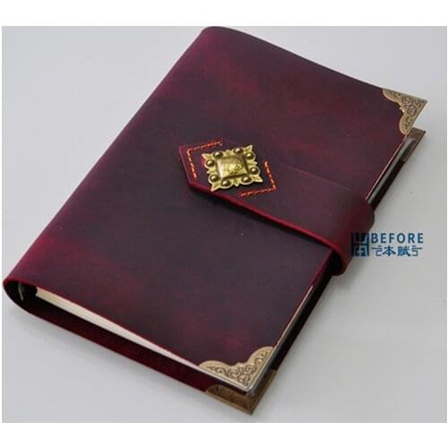 A5 Mad Horse Cowhide leather Notebook Notepad Travel Notes Retro European style dairy book