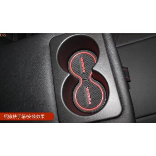 For Suzuki vitara 2016-2018 Door Slot Mat Water coaster Armrest box storage slot mat decoration Car styling