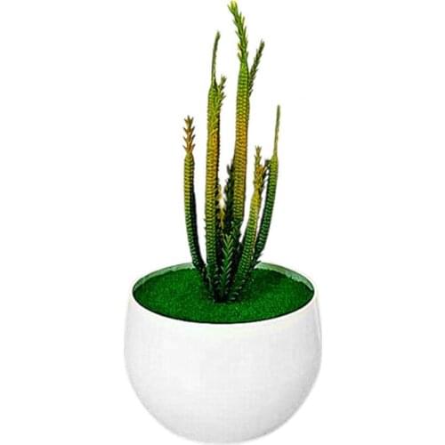 1 Set Fake Plant Realistic Vivid Green PVC Plastic Durable Practical Artificial Succulent Plant Home Decoration