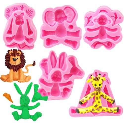 Kitchen Accessories Zoom Animal Rabbit Cooking Tools Silicone Mold For Baking Fondant Sugar Cake Decorating Kitchenware Bakery
