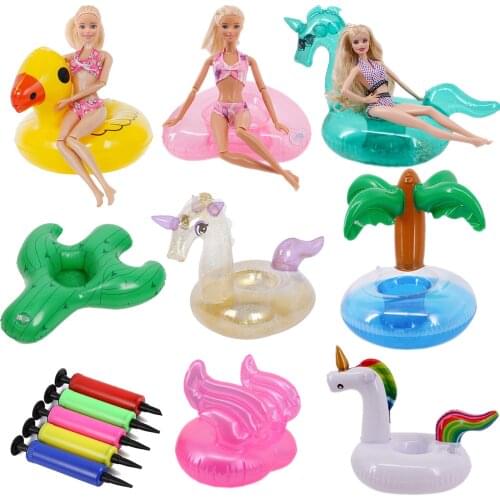 Swimsuit Bikini Barbie Clothes Swimwear Beach Ring Swimming Pool For 11.8 Inch Doll Accessories Baby Girl DIY Toy