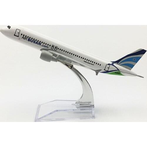 Diecast 1/400 Scale Airplane Airbus 320 A320 Busan Airline AIRBUSAN Air Passenger Plane Model Toy Aviation Aircraft Collections