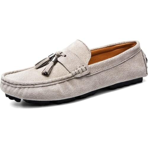 Loafers Men Driving Shoes Mens Casual Shoes Moccasins Suede Leather Flats Mens Slip On Loafer Brand Elegantes Tassel Male Shoe
