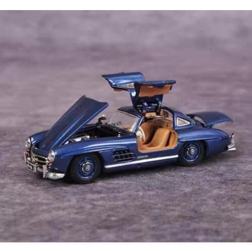 BSC 1:43 1955 300SL W198 Gull Wing Blue/White Resin Simulation Model Car