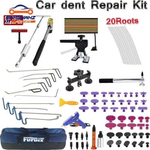 105pcs Paintless Dent Repair with Rod Tool Kit Bridge Puller Tool Set Light Board Glue Puller Tabs for Car Dent Removal