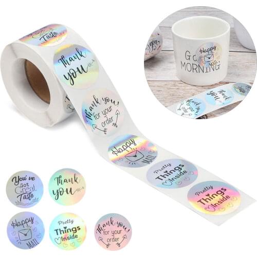 500pcs flower Sticker Thank You Sticker Seal Labels round Reward Scrapbooking for School Teacher DIY Crafts Cute Packaging Label