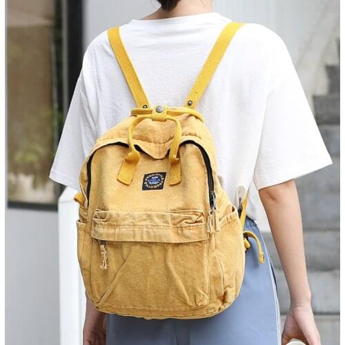 Newhotstacy Bag 03222021 Ladies retro canvas bag large capacity backpack students backpack