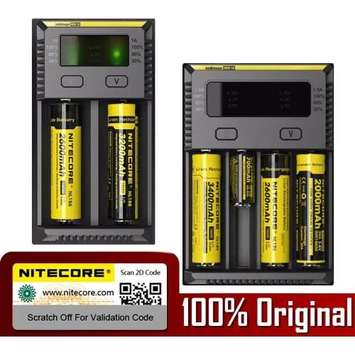 Nitecore New i2 i4 Intellicharger LCD Fast ChargAAANi-MH / Ni-CD Battery Charger for AA AAA 26650 14500 Li-ion Lithium Batteries