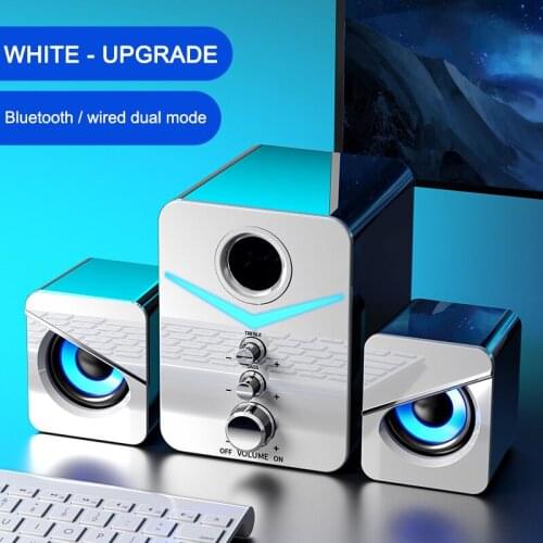 Portable 5.0 Bluetooth Speakers Mini Subwoofer Computer Speakers Bass Stereo Sound Speaker Box For PC Phones USB 3.5mm Wired