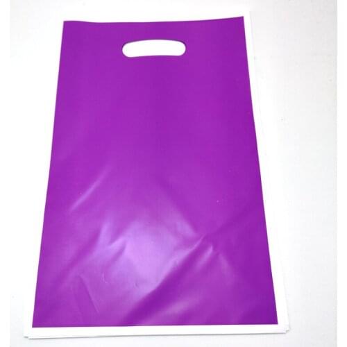 Purple Solid Color Candy Gifts Bags Happy Baby Shower Decorations Kids Boys Favors Birthday Events Party Loot Bag 100pcs/lot