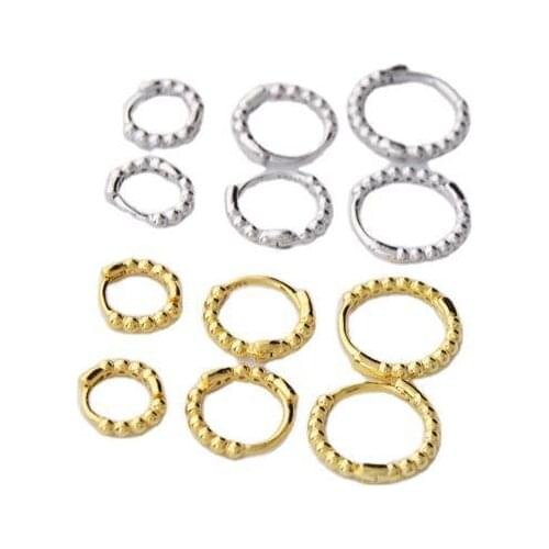 925 Sterling Silver Earring Fashion simple Small ball Ear Ring Ear Bone Ear Buckle personality Wild Woman boy Girl Ear Jewelry