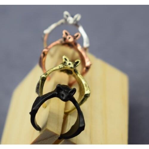 Vintage Flying Bat Rings Fashion Retro Style Adjustable Bat Rings For Women Men Bat Jewellery