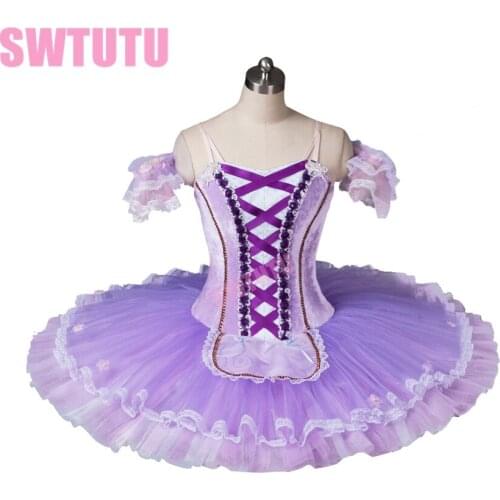 Women purple professional tutu for girls classical ballet tutu white swan lake ballet tutu ballet stage costumes BT8964