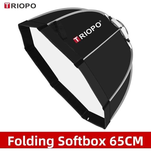 Triopo K65 65cm Photo Bowens Mount Portable Octagon Umbrella Outdoor SoftBox with Carrying Bag for Studio Flash Softbox