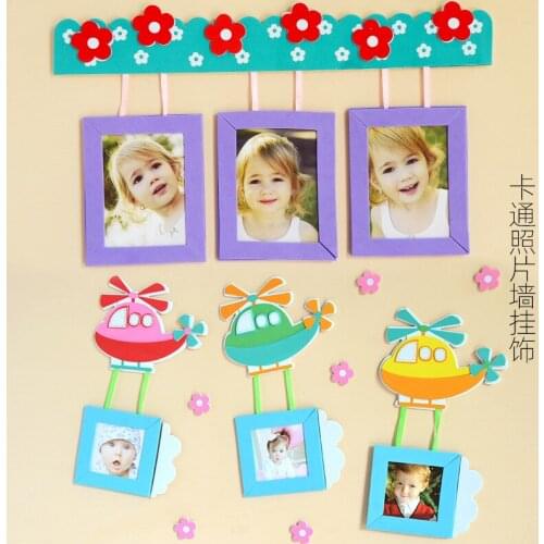 Star House Heart Shape DIY Photo Combination Personalized Wallpaper EVA Cartoon Children Room Foam Wall Sticker Photo Frame