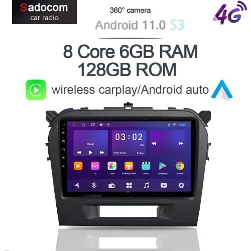 360 Panoramic Camera Carplay 6GB+128GB Android 10.0 Car DVD Player GPS WIFI Bluetooth RDS Radio For Suzuki Vitara 2015-2018 2019