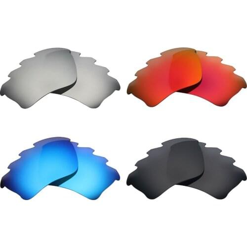 4 Pairs Mryok POLARIZED Replacement Lenses for Oakley Half Jacket XLJ Vented Sunglasses Stealth Black & Ice Blue & Red & Silver