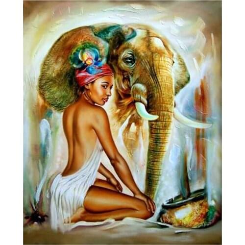 5D DIY Full Round/Square Diamond Painting Indian Elephant 3D Embroidery Cross Stitch Rhinestone Mosaic Home Decor Art Y185
