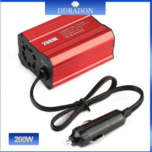 DDRADON 200W Car Power Inverter 12V 220V and AC 110v Converter Auto Charger Converter Adapter Modified Sine Wave EU US JP Socket
