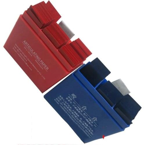 300 Sheet/Box Dental Articulating Paper Strips Dental Lab Product Tool Oral Teeth Care Whitening Material Red/Blue 7.2*6.2*2.3cm