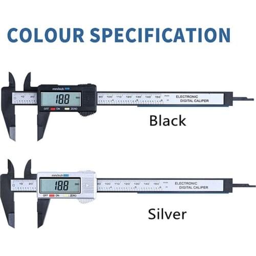 Vernier Caliper 0-150mm Plastic LCD Digital Electronic Vernier Caliper Reading Micrometer Ruler Measuring Tool