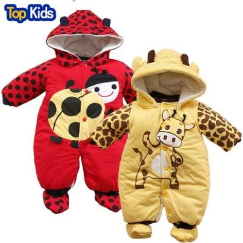 CR012Winter Boy Girl Hat Jumpsuit Shoes Set Newborn Layette Down Clothing Coat Parkas Rompers Baby Clothes Snowsuit Costume Suit