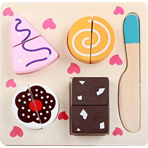 Wooden Kitchen Toys Fun Cutting Vegetables Fruits Playset For Kids Basic Skills Development Educational Toys M09