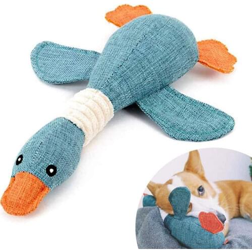 Pet Mallard Duck Dog Toy for Aggressive Chewers Dog, Squeaky Wild Goose Puzzle Training Toys Small Medium Dogs